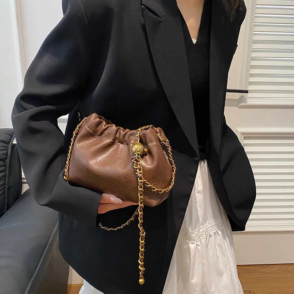 سلسلة نسائية حقيبة كتف تنوعا Crossbody حمل حقيبة عادية مطوي المتشرد حقيبة بولي Leather حقيبة جلدية حقيبة رافعة فتاة محفظة أنيقة