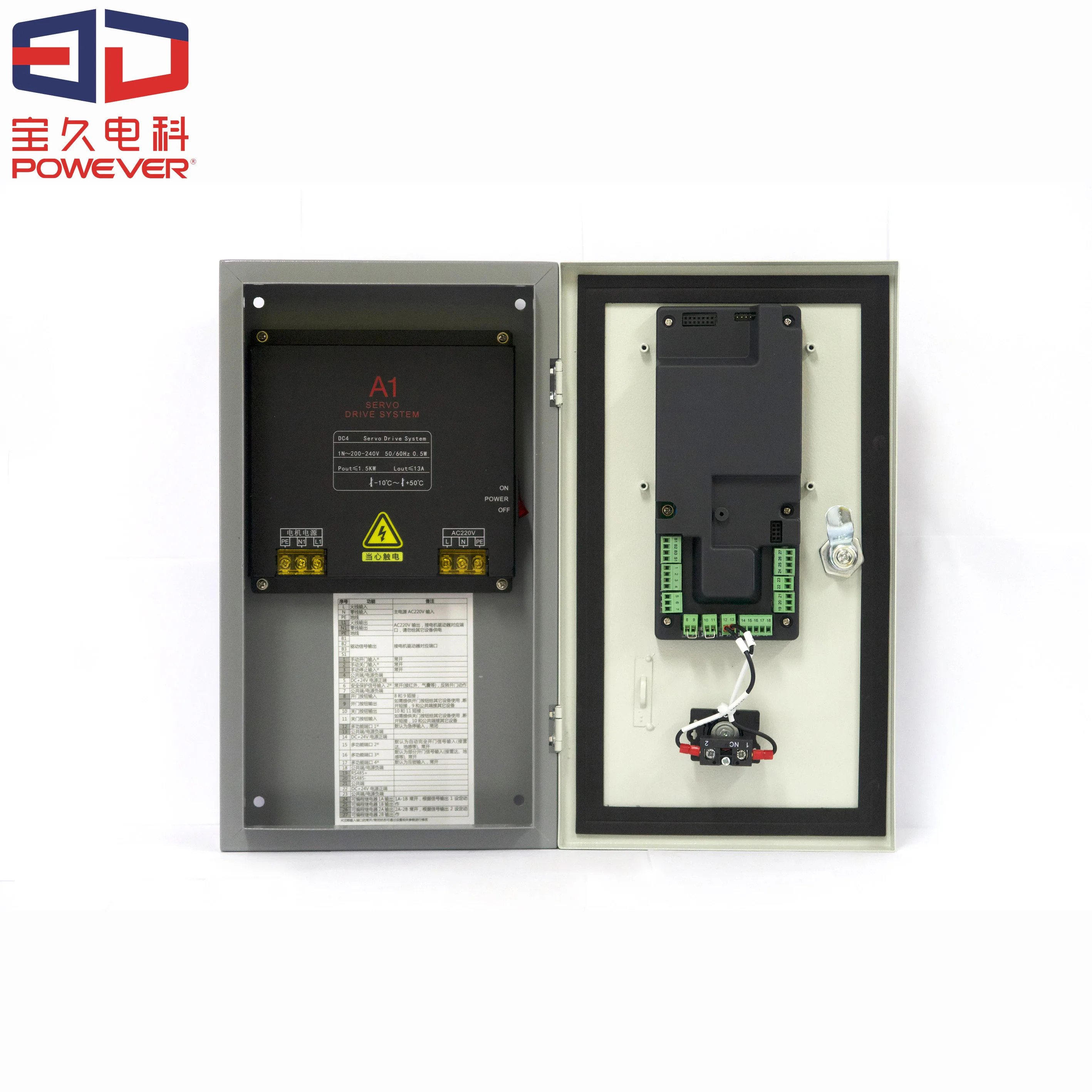 Automatic Door Opener System With Industrial Flexible High-Speed Rolling Door A1 750W Servo Motors And Integrated Control Box