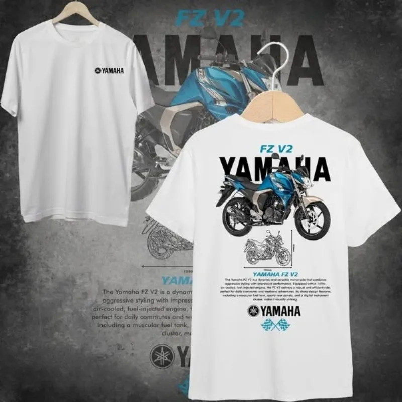 

YAMAHA MOTO креативная футболка с принтом, летний новый стиль для мужчин и женщин, любителей мотоциклов, свободный повседневный топ с короткими рукавами