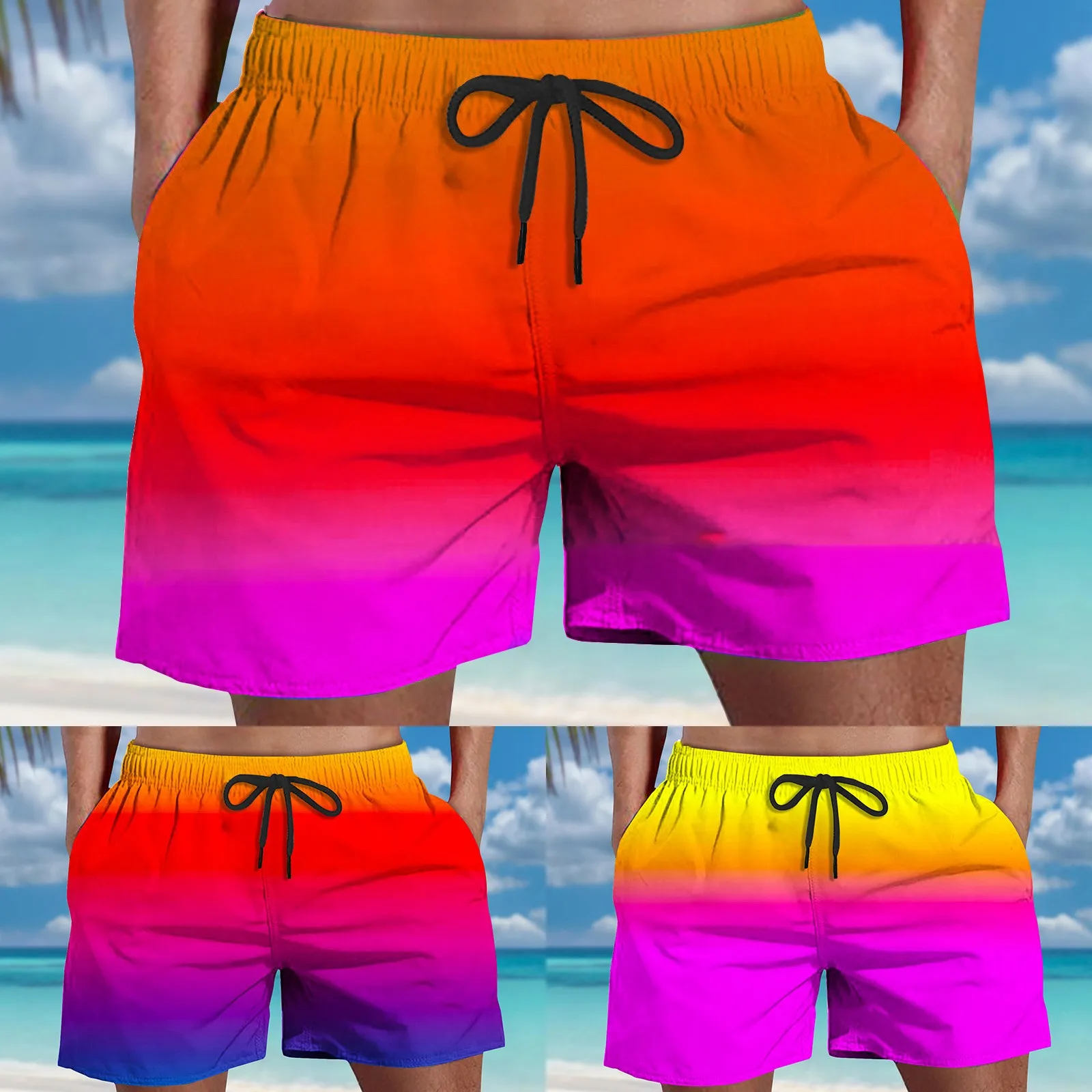 Surf Board Males Shorts Men\'s Swim Pants Summer Colorful Swim Wear Men Swimsuit Swimming Trunks Sexy Beach Shorts 2024 Homme