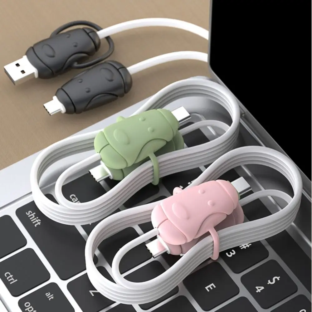 Charger Line Cable Protector Silicone Cord Saver Cable Winder Data Line Dustproof Cover for Samsung/Huawei/Xiaomi