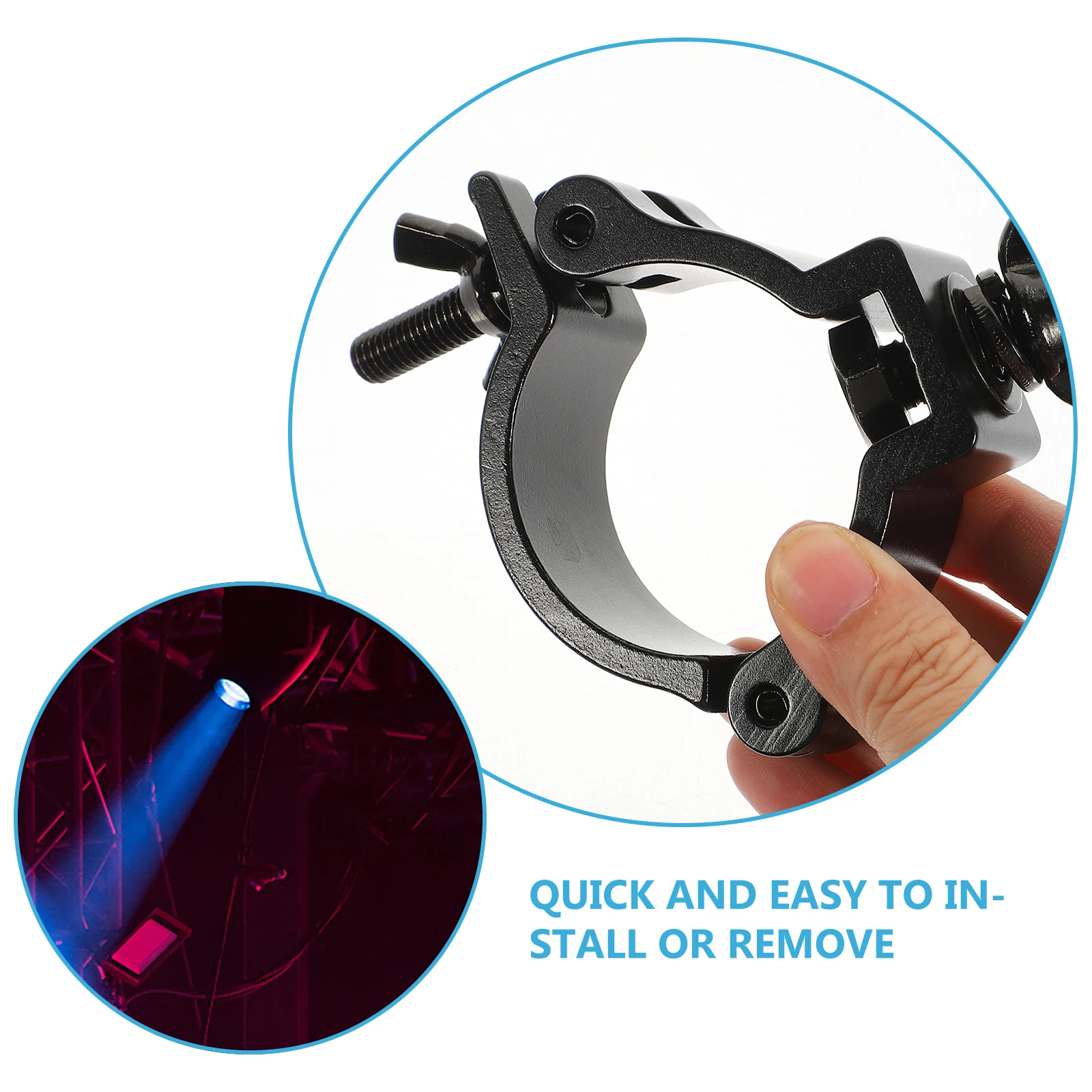 Abrazaderas O de armazón de aleación de aluminio, ganchos para lámpara de escenario, montaje de iluminación resistente para Dj, punto de haz de cabeza móvil, 4 Uds.