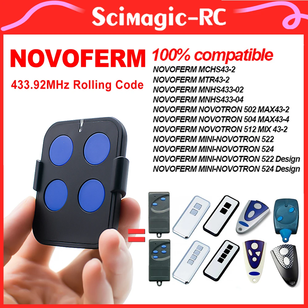 

100% совместимость NOVOFERM 502 512 504 / MINI-NOVOTRON 504 524 522 MCHS43-2 MNHS433-02 Устройство для открывания ворот с дистанционным управлением