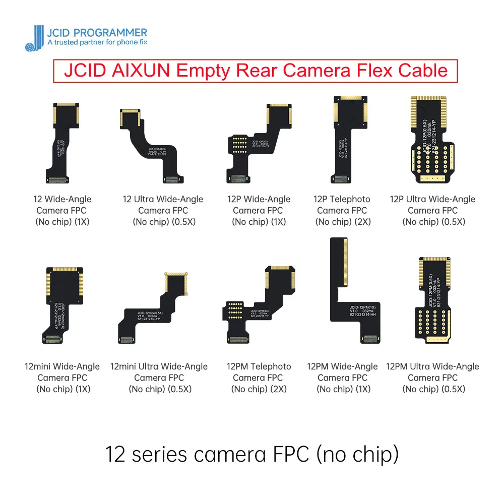 JC JCID AIXUN Back Camera Empty Flex Cable FPC For iPhone X 11 12 13 14 Pro MAX Phone Repair Replacement Rear Camera Swap Parts