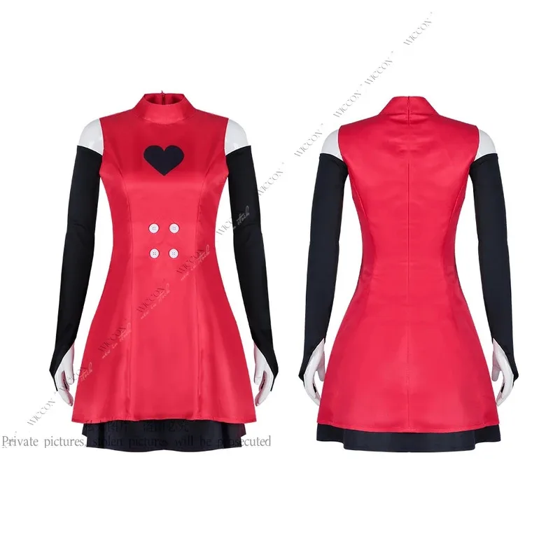 

Чарли Аниме Хазбин для любителей игр, карнавальный костюм, парик, хвост, рог дьявола, красный отель, вечеринка на Хэллоуин, платье для взрослых и детей, детское платье, 3,k8