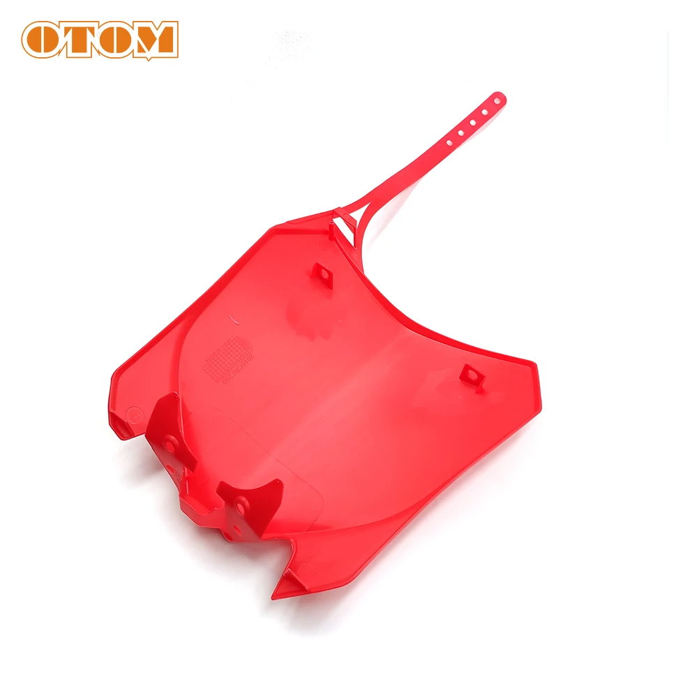 OTOM Motorcycle Number Plate Front Plastic Fender Cover Fairing For HONDA CRF250R CRF450R Motocross Pit Dirt Bike Accessories
