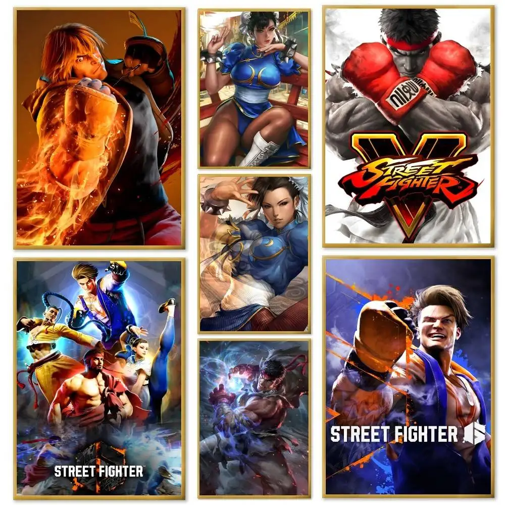 Street Fighter 2 3 4 5 6 Video Game Poster And Prints Wall Art Pictures For Modern Bedroom Game Room Home Decor