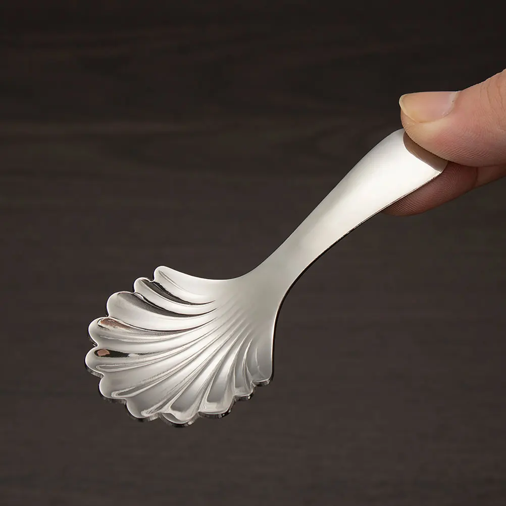 

2Pcs Teaspoon Coffee Small Spoons Stainless Steel Thickened Household Scoop Cake Shell Dessert Tea Accessories Metal