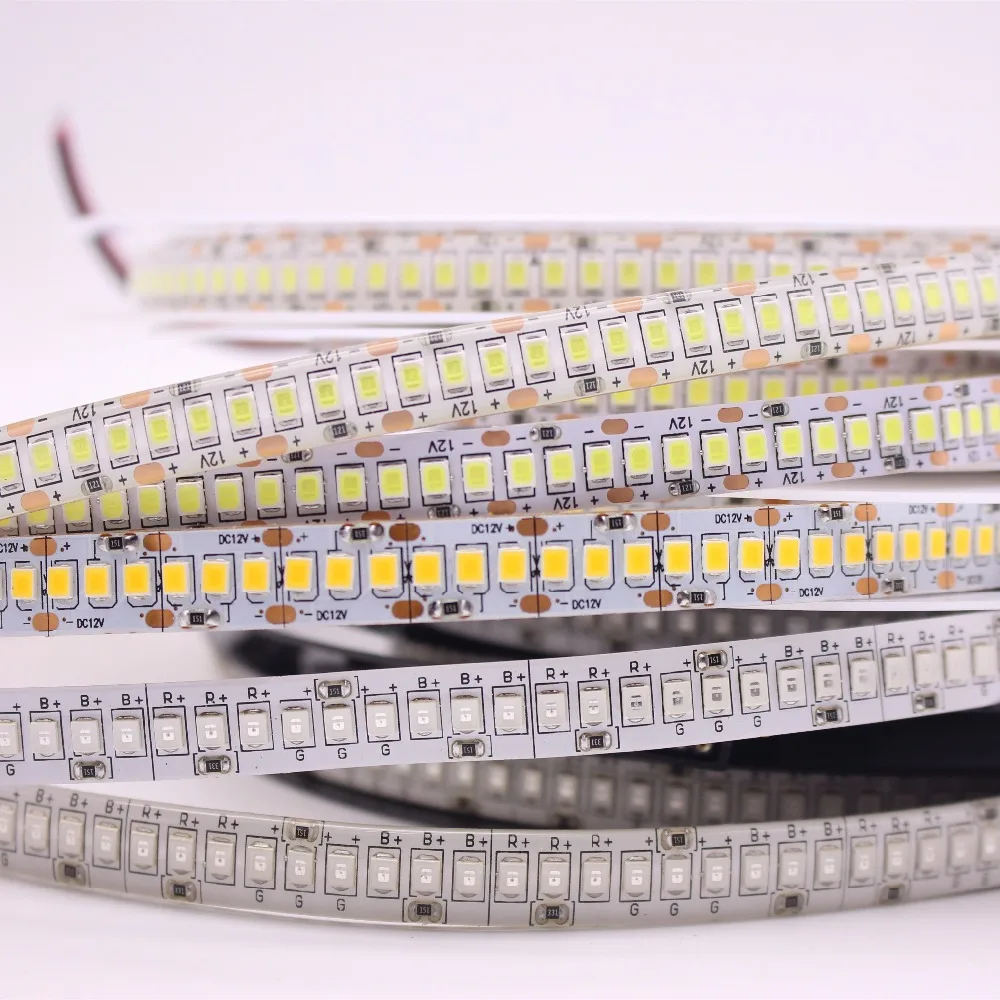 

LED Strip 2835 240LEDs/m DC12V 24V LED Flexible tape Warm White / White /RGB more brighter than 3528 tiralineas fita de led drl