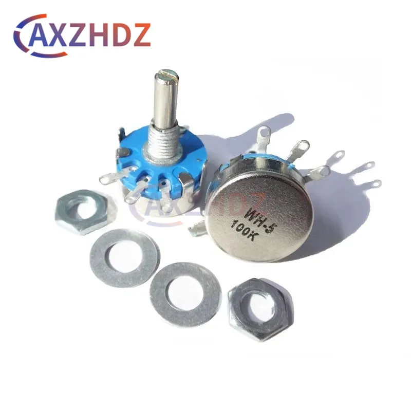 

5PCS 0.5W 470Ω - 1M Carbon Potentiometer WH5-1A 470R 1K 1.5K 2.2K 4.7K 10K 22K 47K 100K 220K 470K Ohm Variable Resistor 4K7 2K2