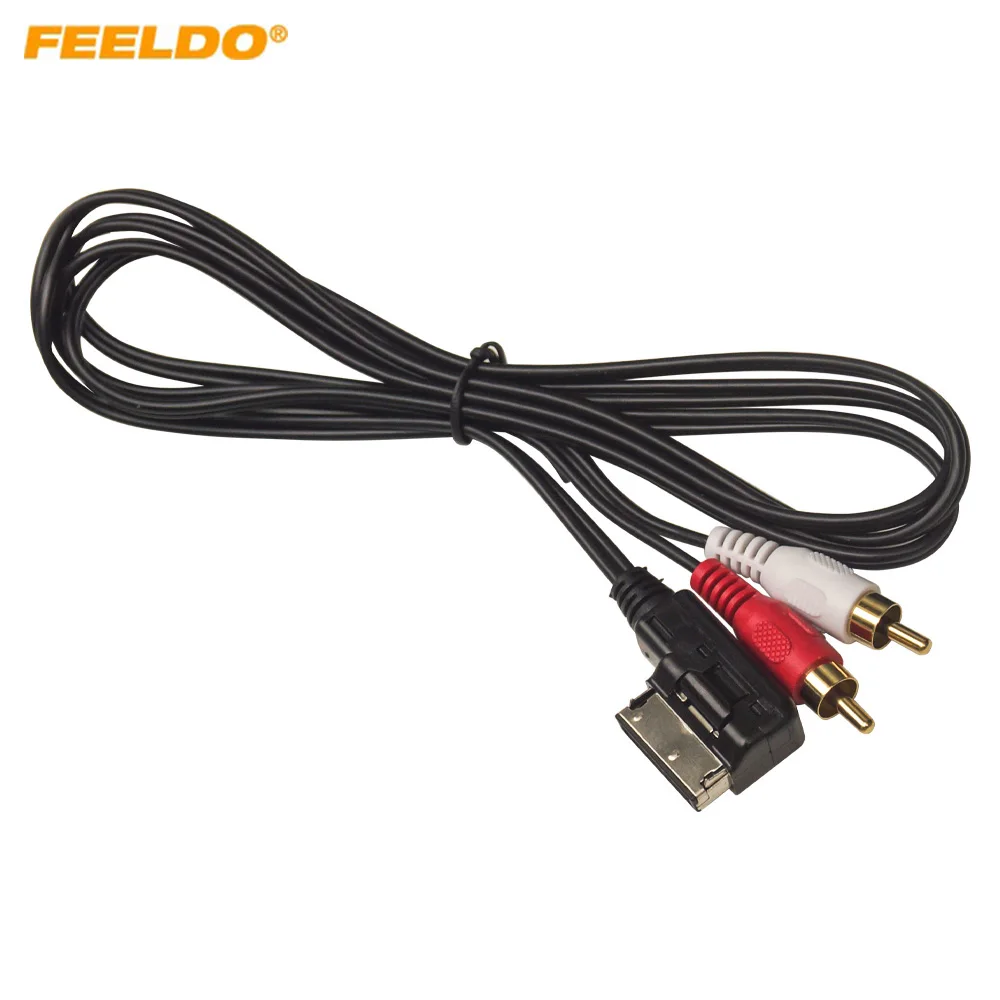 

FEELDO Car MDI/AMI Interface To 2-RCA Male AUX Cable For Audi Volkswagen Audio Music Wire Aux Adapter #AM6212