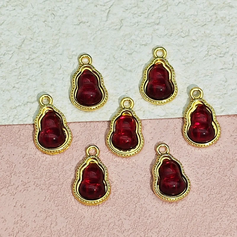 20PCS SET Wholesale Heshan Gold Gourd Accessories Pendant DIY Bracelet Necklace Bead String Material Making Jewelry