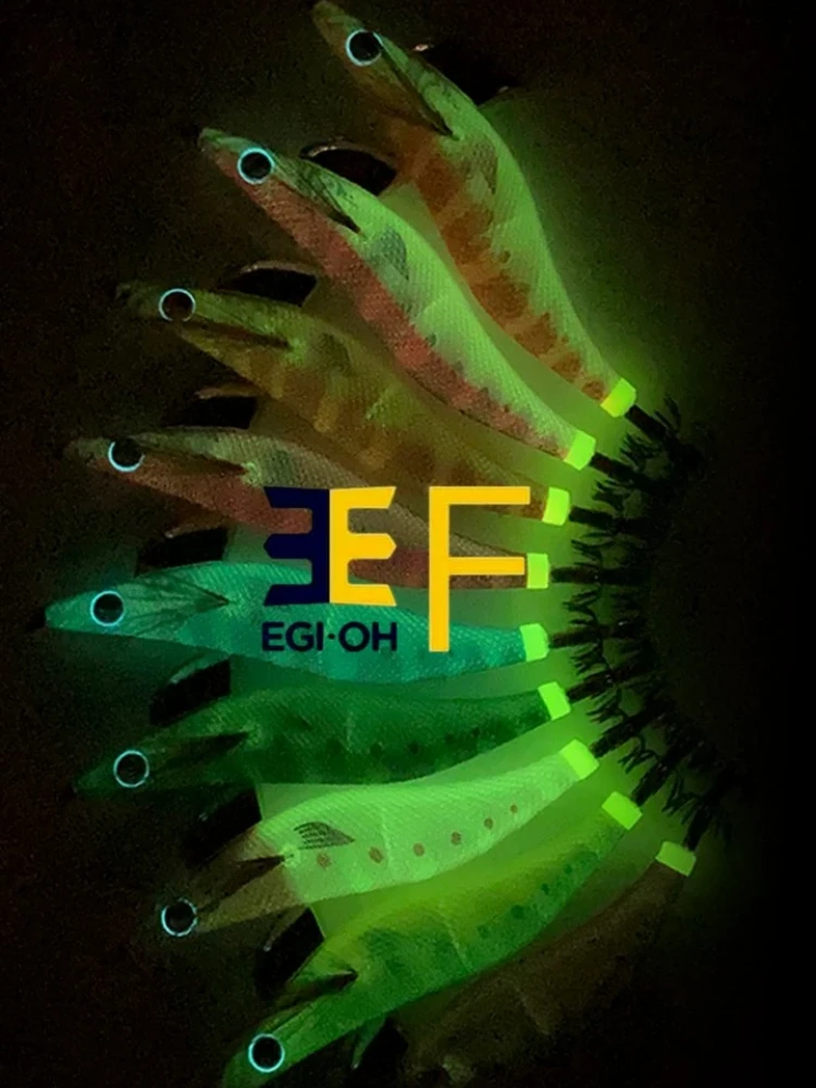 YAMASHITA HAVE FUN! 2.0 2.5 3.0 3.5 Super Glow Wood Shrimp EPI-OH F EHI JIGS Squid Bait Super Bright Lure