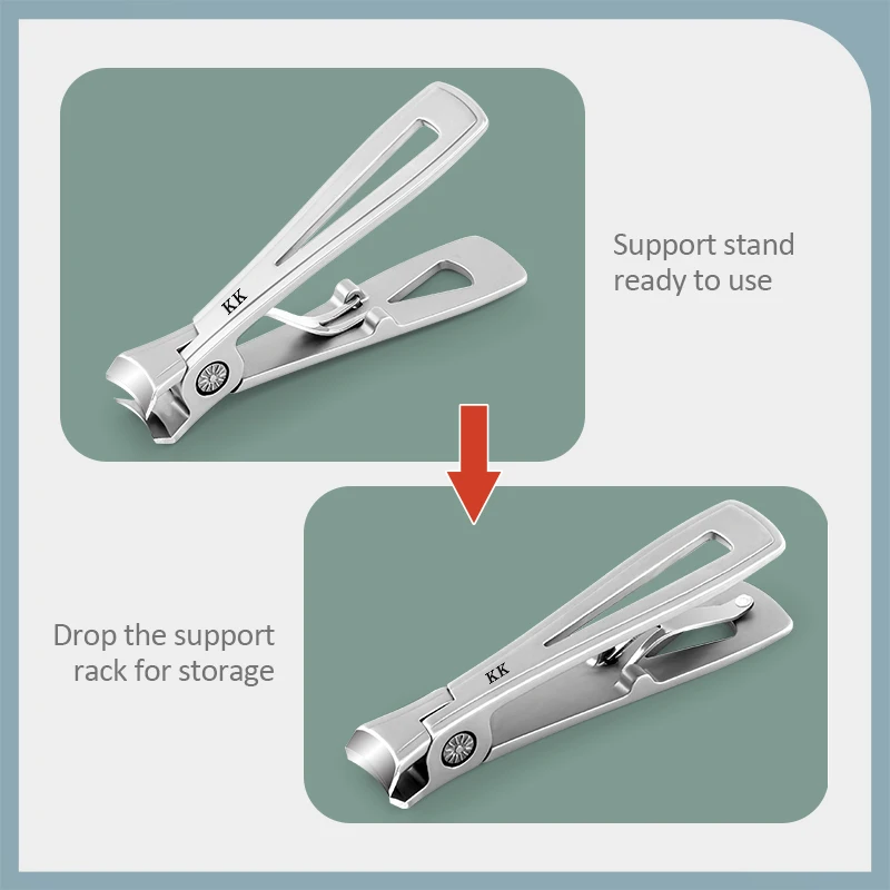 Kk Nagelknipper Brede Bekopening Rvs Professionele Manicure Gereedschap Nano Glas Bestand Pedicure Schaar Hand Voetverzorging