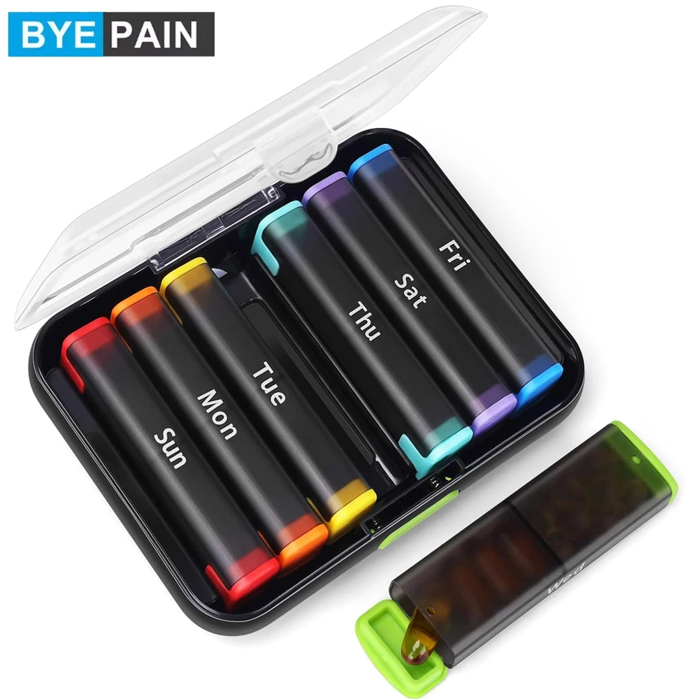 1PCS Weekly Pill Organizer 2 Times a Day, Pill Box 7 Day for Easy Filling, AM PM Pill Case for Vitamins, Medication, Supplements