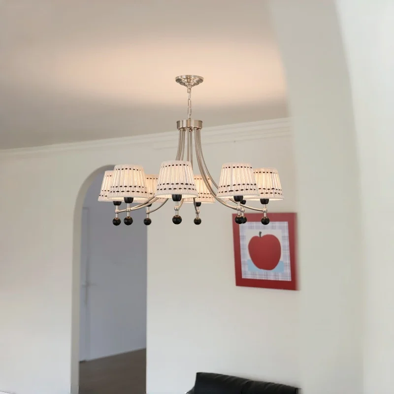 French Mid Century New Bedroom Light Retro Creative Cotton Rope Pendant Lamp Eye Protection Living Room Main Home Changeable