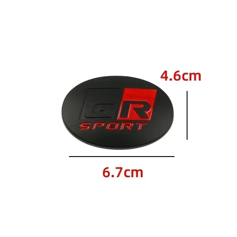 Aluminium Alloy Car Steering Wheel Center Sticker Decals for GR Sport Yaris Prius Corolla Rav4 Auris C-HR Side Badges For Toyota - view 4