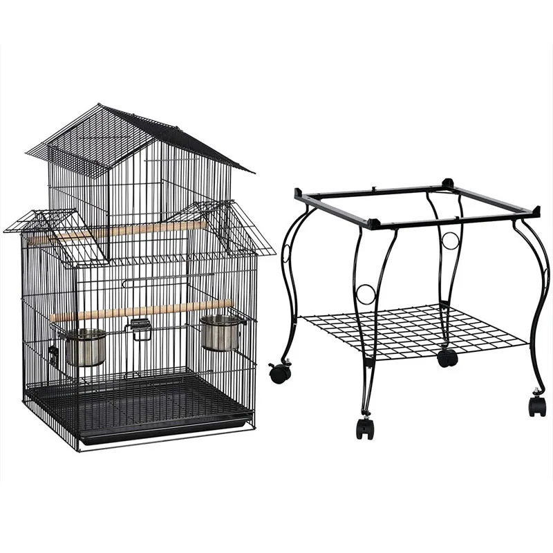 Triple Roof Top Large Luxury Outdoor Garden Pet Beds Stroller Accessories Supplies Parrot Birds Nest Stand Cages Carriers Houses