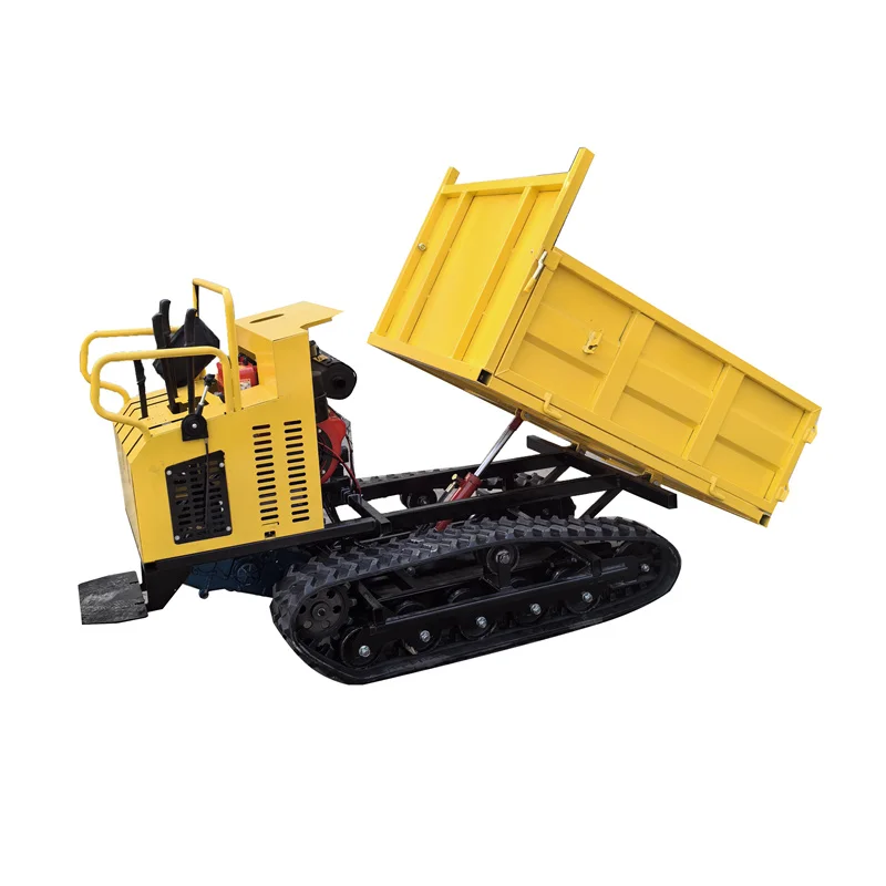 New 1500kg Mini Crawler Truck With Self-Loading Feature Construction Diesel Fuel Euro 2 Emission Standard Left Steering