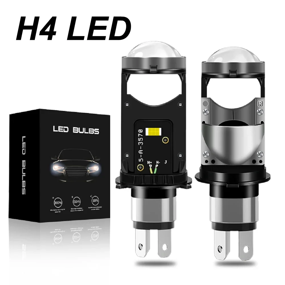 

1pcs H4 LED Projector Wireless Car Headlight Mini Lens Bulb Canbus LED Auto Motorcycles HeadLamp High Low Beam Fog Lamp