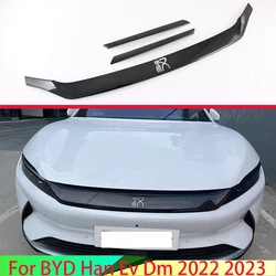 For BYD Han Ev Dm 2022 2023 Car Accessories Front Center Mesh Grille Grill Cover Radiator Strip Trim Decoration