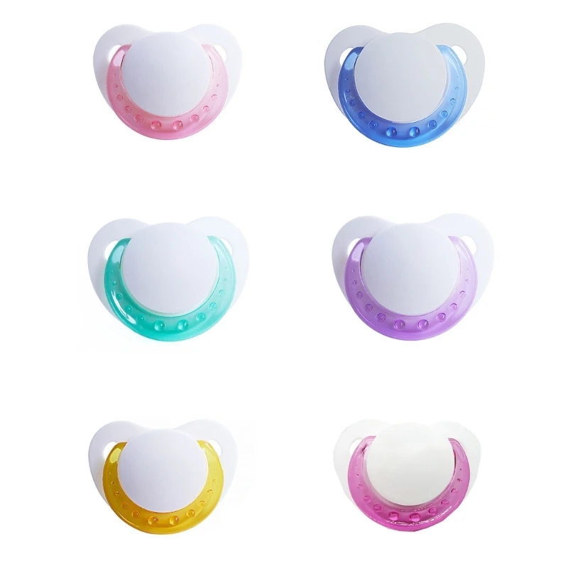 Soft Silicone Nipple with Handle Rings Baby Pacifier for Breastfeeding Baby