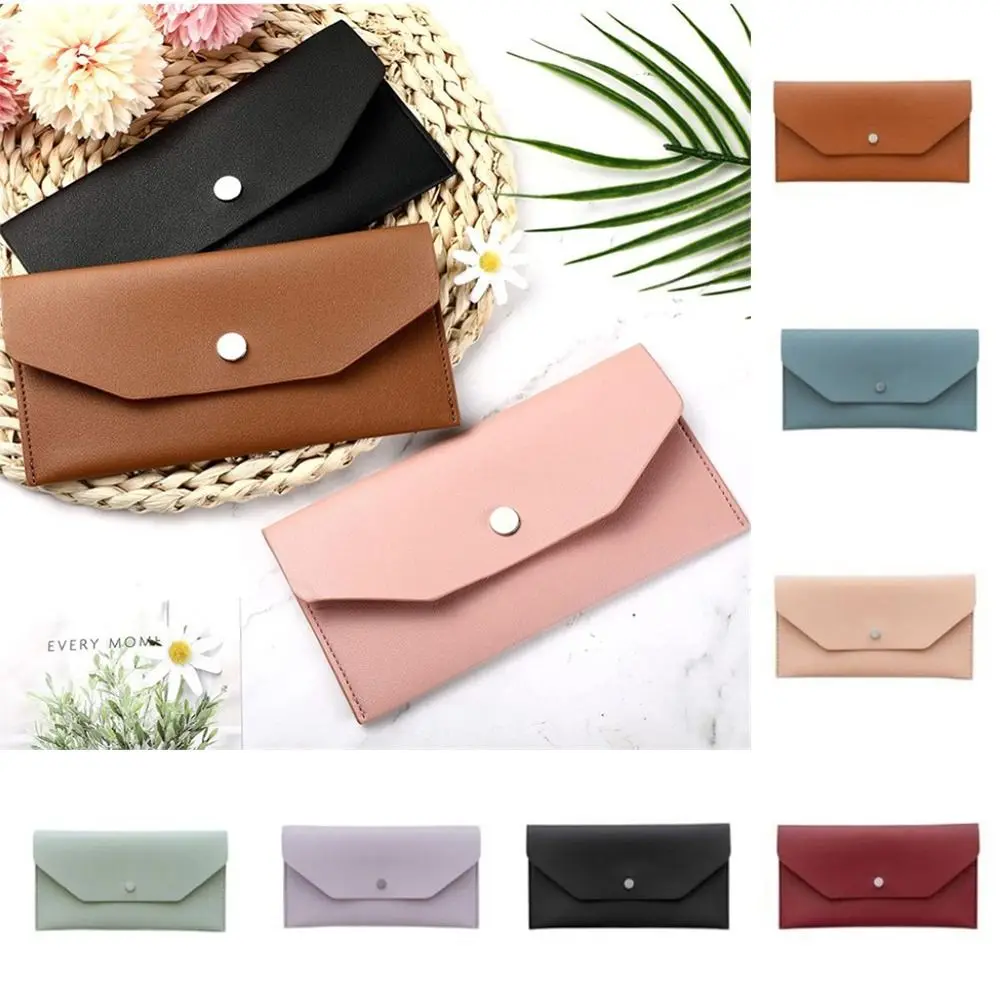 

Simple PU Leather Envelope Wallets Portable Multifunctional Women Long Clutch Bag Korean Style Coin Purse Change Bag Outdoor