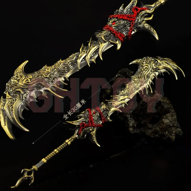 30cm/11.81in Naraka: Bladepoint gra peryferyjna broń Model wygnany gwiazda wilk mistrz zabawka nóż metalowe rękodzieło ozdoby Prop