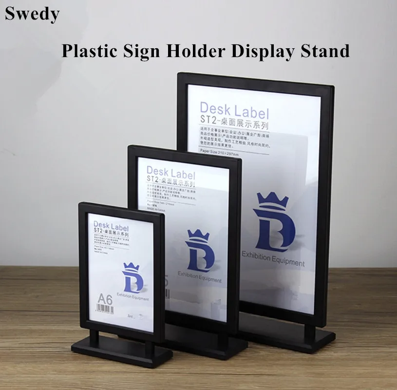 3 PCS A4 210x297mm Acrylic Sign Holder Display Stand Table QR Code Payment Menu Paper Holder Price List Picture Poster Ad Frame