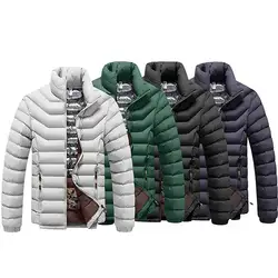 4XL Largo Size Winter Men High Quality Plush Thick Warm Parka Men Windproof Lightweight Jacket Men Casual Solid Jacket Coat Male