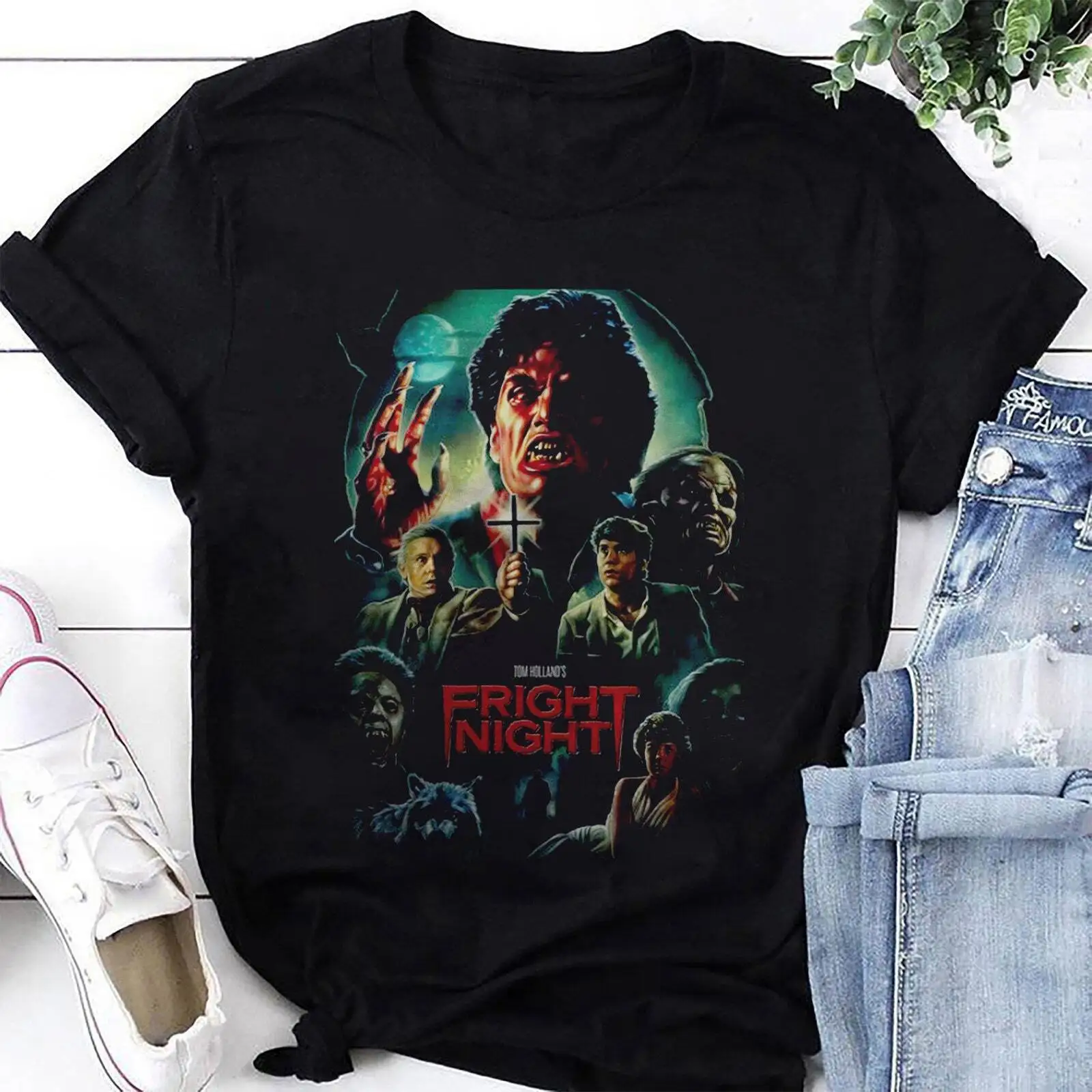 Fright Night 80S Horror Movie Poster T Shirt Scary Sh