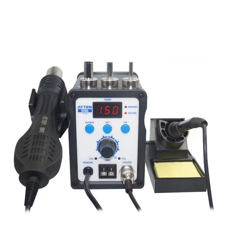 ATTEN AT-8586(V3.0) 2 in 1Lead Free Constant Temperature Adjustable Temperature Hot air Gun Hot Air Rework Soldering Repair Tool