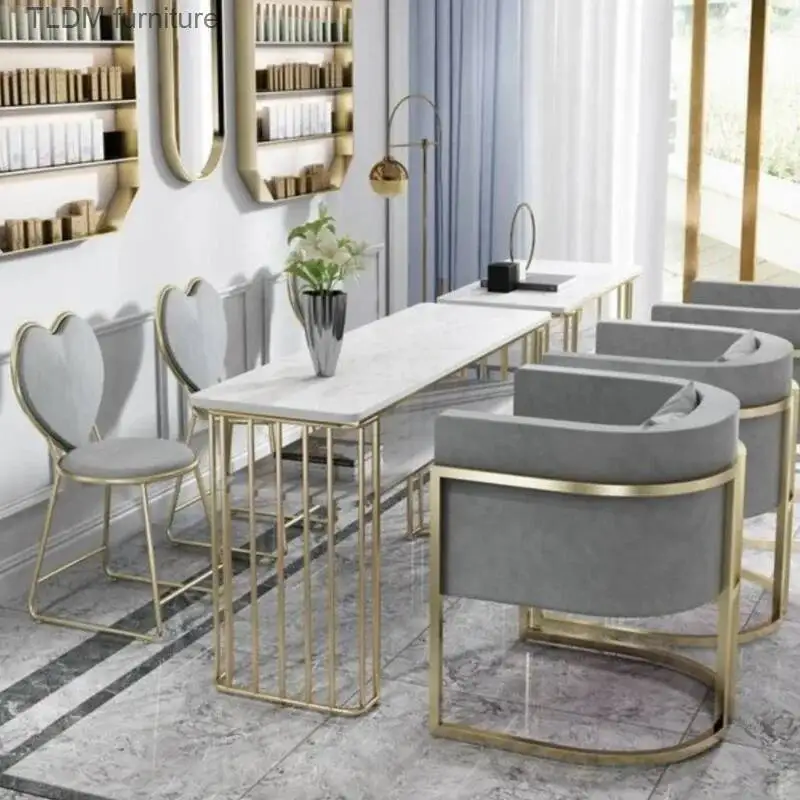 

Design Simple Nail Nordic Table Salon Metal Modern Manicure Table Luxury Speciality Mesinha De Manicure Furniture HD50ZJ