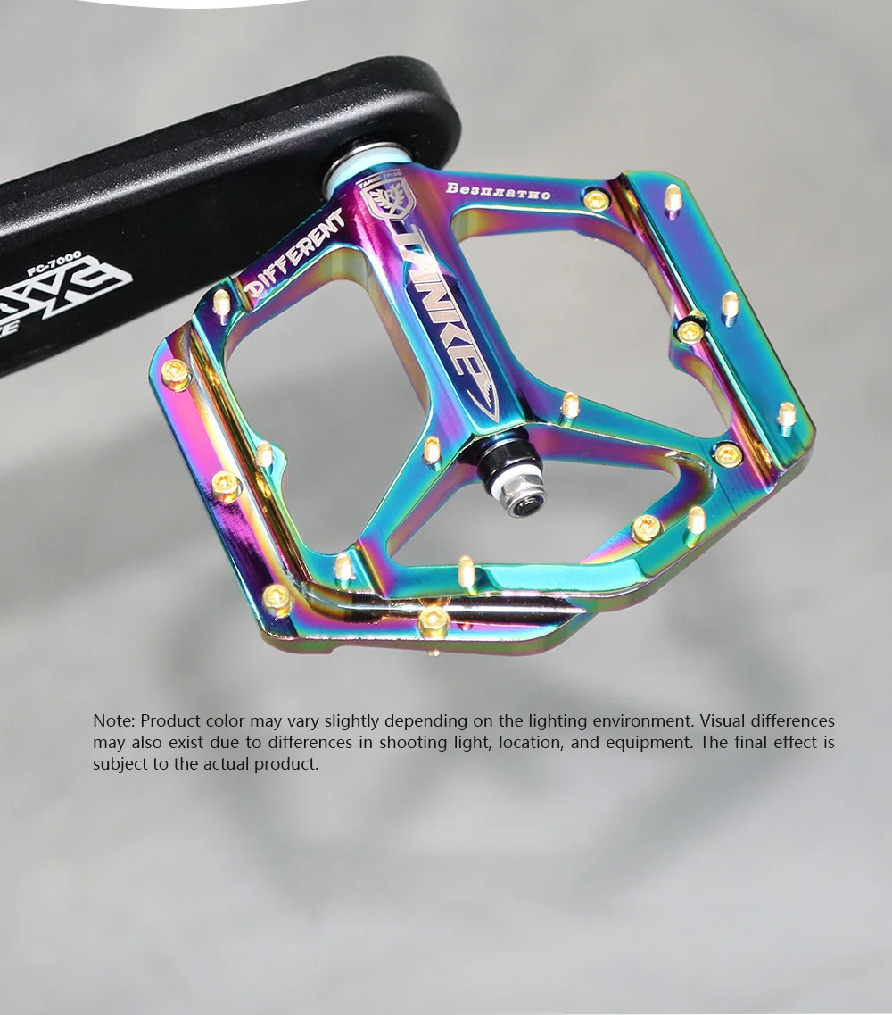 MTB Fahrradpedale mit 3 Lagern, Mountainbike-Pedale aus Aluminiumlegierung, rutschfest, superleicht, flache Plattform, Fahrradzubehör – Detail 10