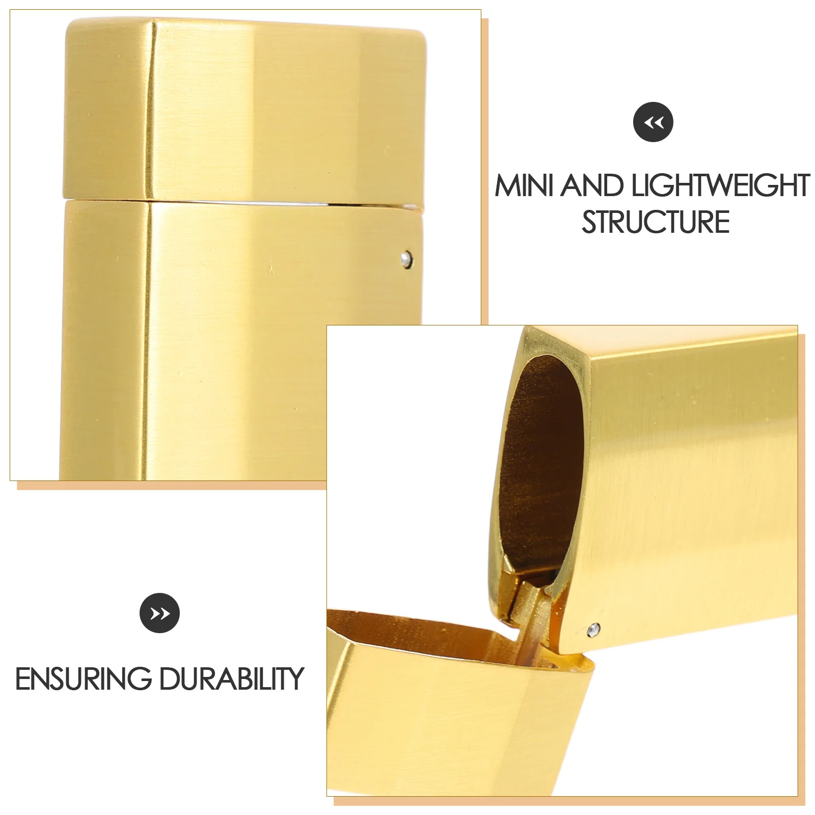 Étui à cigarettes en métal avec couvercle de briquet Vintage, Portable, rabattable, résistant aux rayures, pour les voyages en plein air