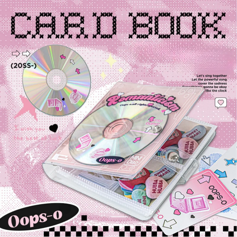 Retro CD Kpop Photocards Collect Book Binder A7 Notebook Cover Diary Agenda Planner Stationery Photo Album Set