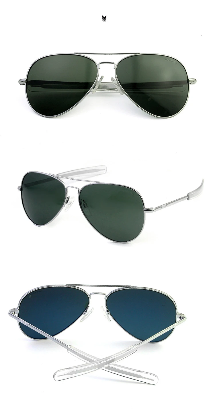 RE Sonnenbrille Mann USA Armee Militär Luftfahrt Pilot Sonnenbrille Glaslinse Frau Luxusmarke Retro Titan Rahmen Hohe Qualität – Detail 18