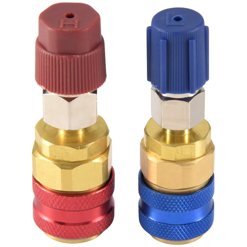 High And Low Side Expansion Adapter R134A Freon Quick Connector Adapter Automotive Air Conditioning Accessories For Ford For Bmw