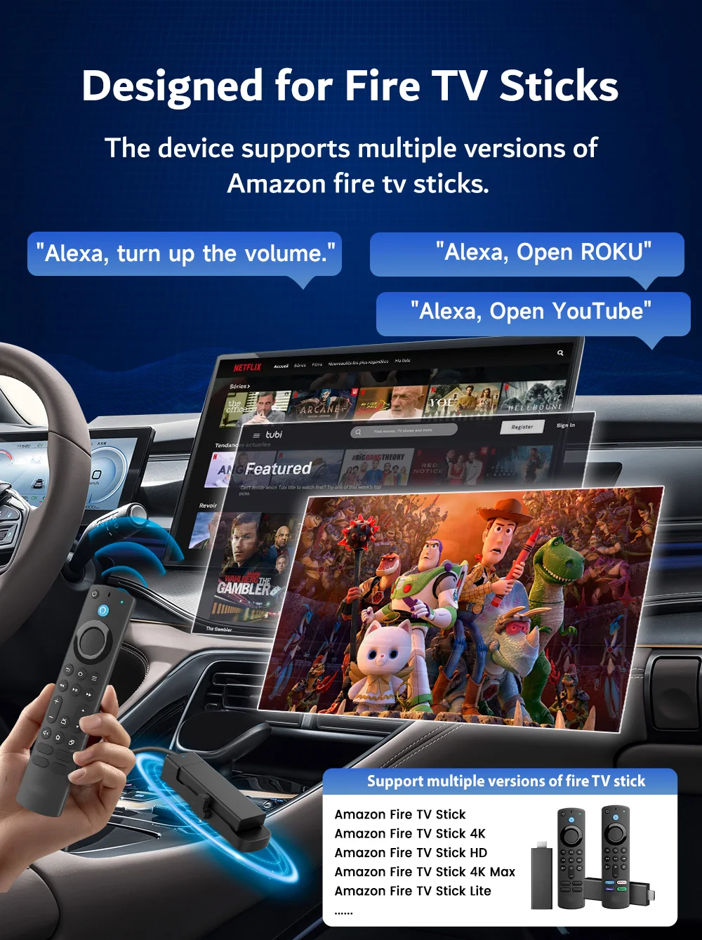 CarlinKit FireDrive Link Pro Adaptador CarPlay Sem Fio para Amazon