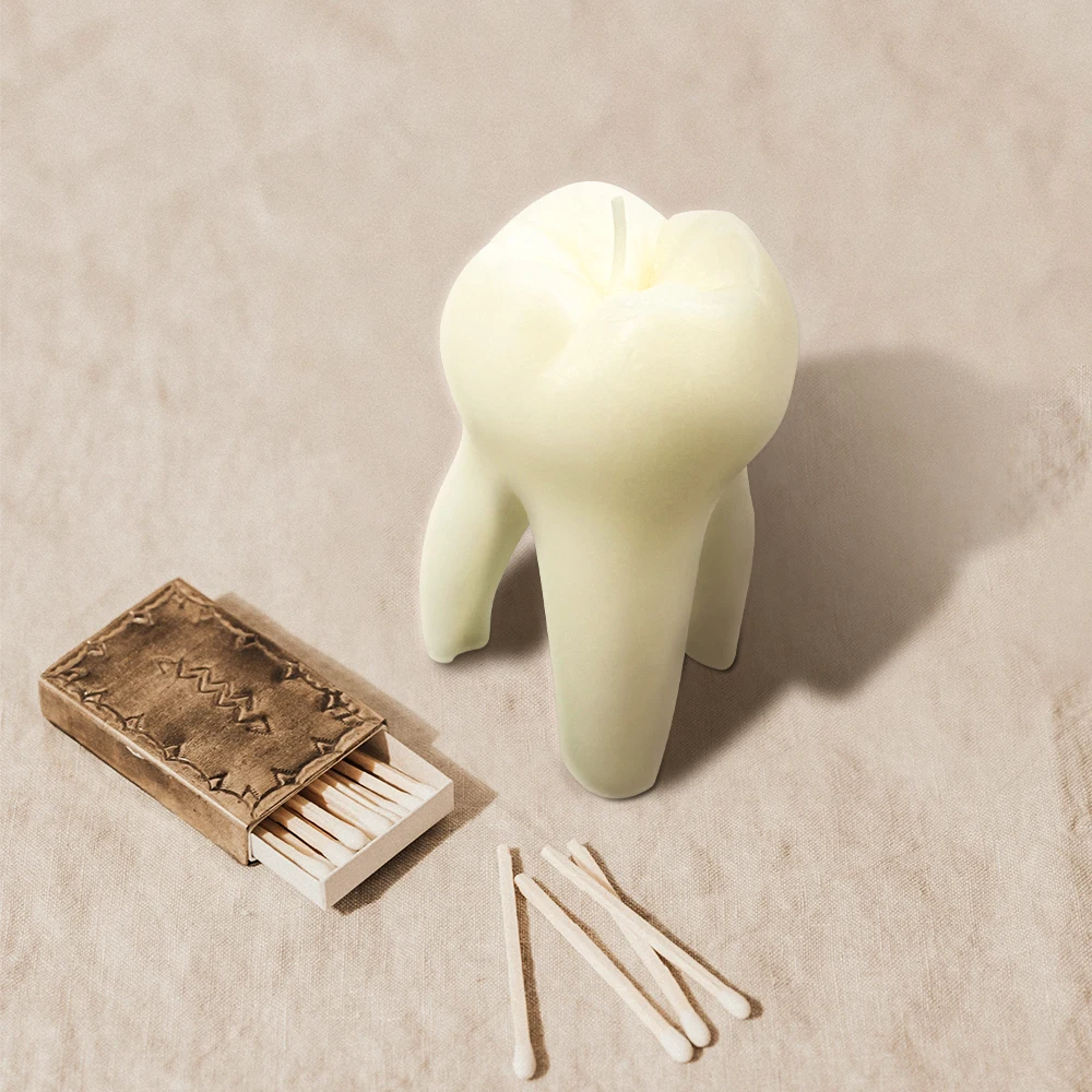 3D Dental Gifts Tooth Shape Flameless Candle Mold   Simulation Teeth Aromatherapy Clinic Decoration Ornament Gifts