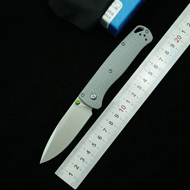 Nuevo BM535 535BK D2 cuchillo plegable de acero Mark 20CV hoja G10 mango al aire libre Camping supervivencia cocina herramientas EDC multifuncionales