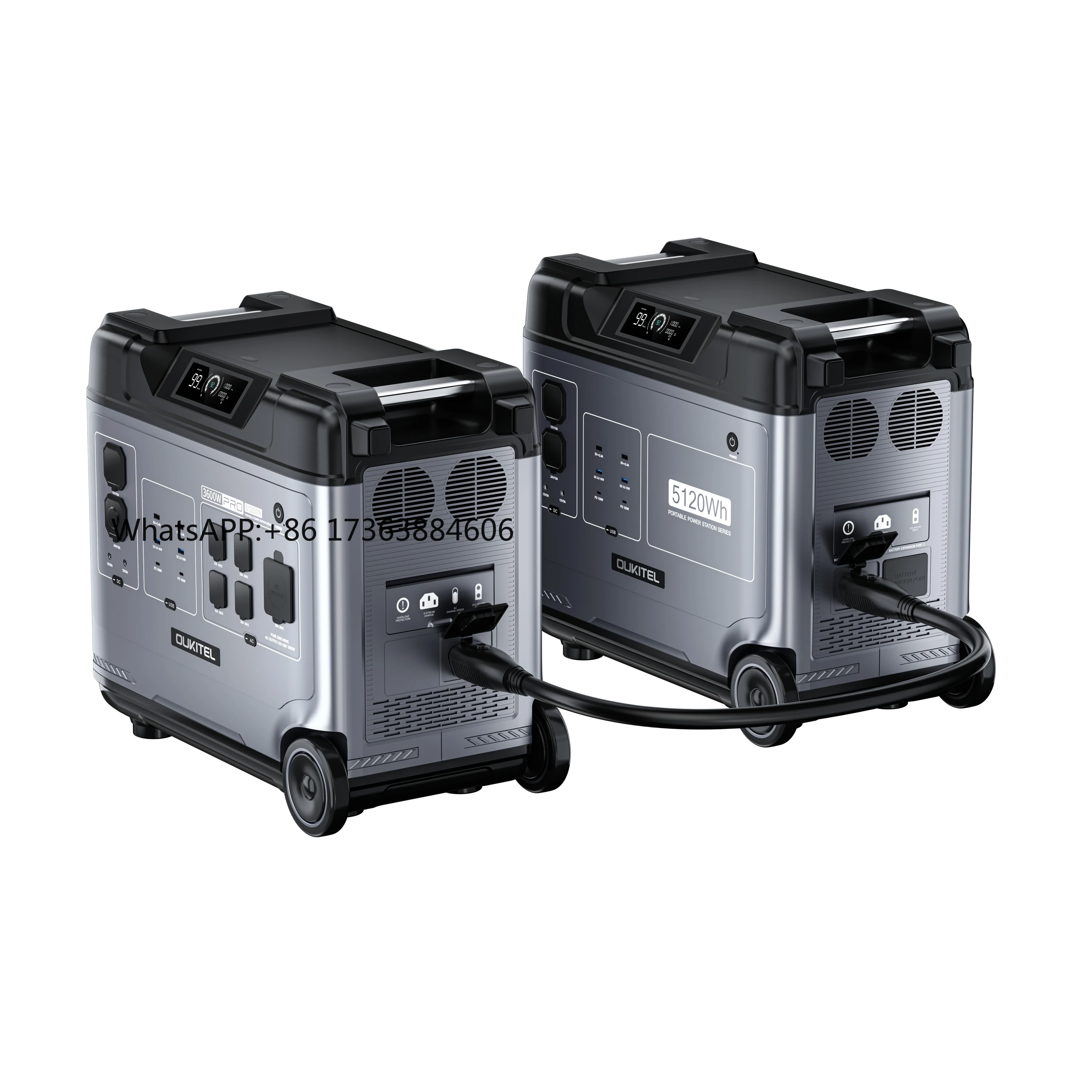 

2026 Hot selling 4000W 5KWh Silent Generator Backup Power LiFePO4 Battery Fast Charger UPS Solar Portable Power Station