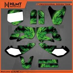 HLMT Motocross Team Graphics Background Sticker Decal Kits For KAWASAKI KX65 2000-2013 KLX110 2000-2009 KX 65 KLX 110 Customized
