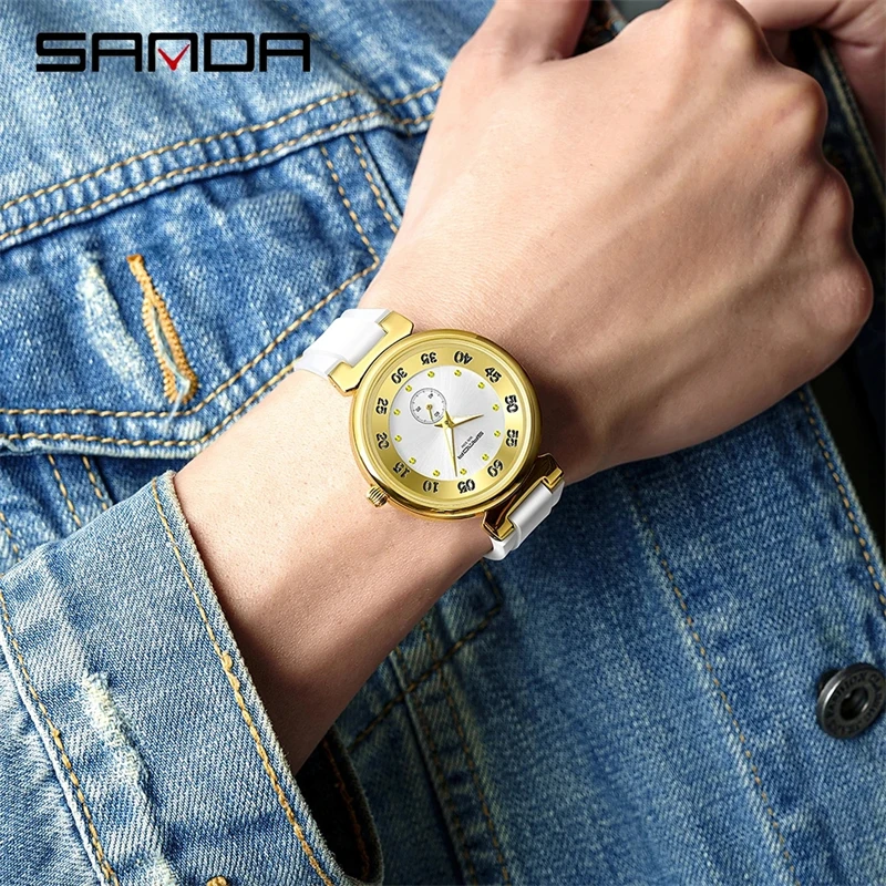 SANDA 3212 New Men Quartz Sports Watch Fashion Casual Men's Clock Chronograph Luminous Finger 50M Waterproof Relogio Masculino