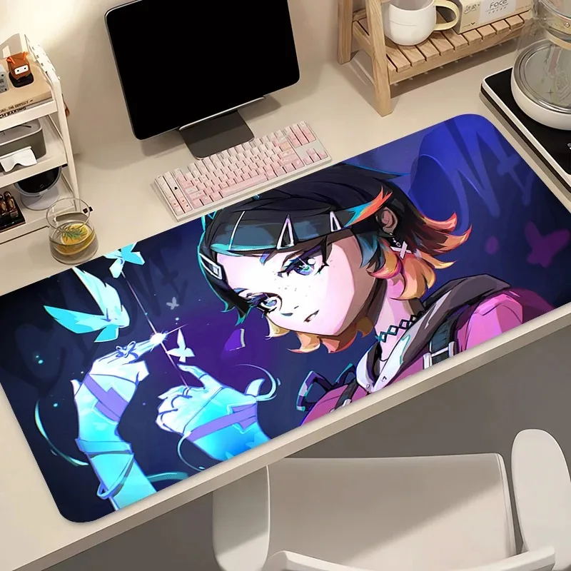 Mouse Pad Gamer Computer Anime PC Valorant Clove Mousepad Varmilo Butterfly Logo Keyboard Pad Gaming Accessories Desk Mouse Mat view 4