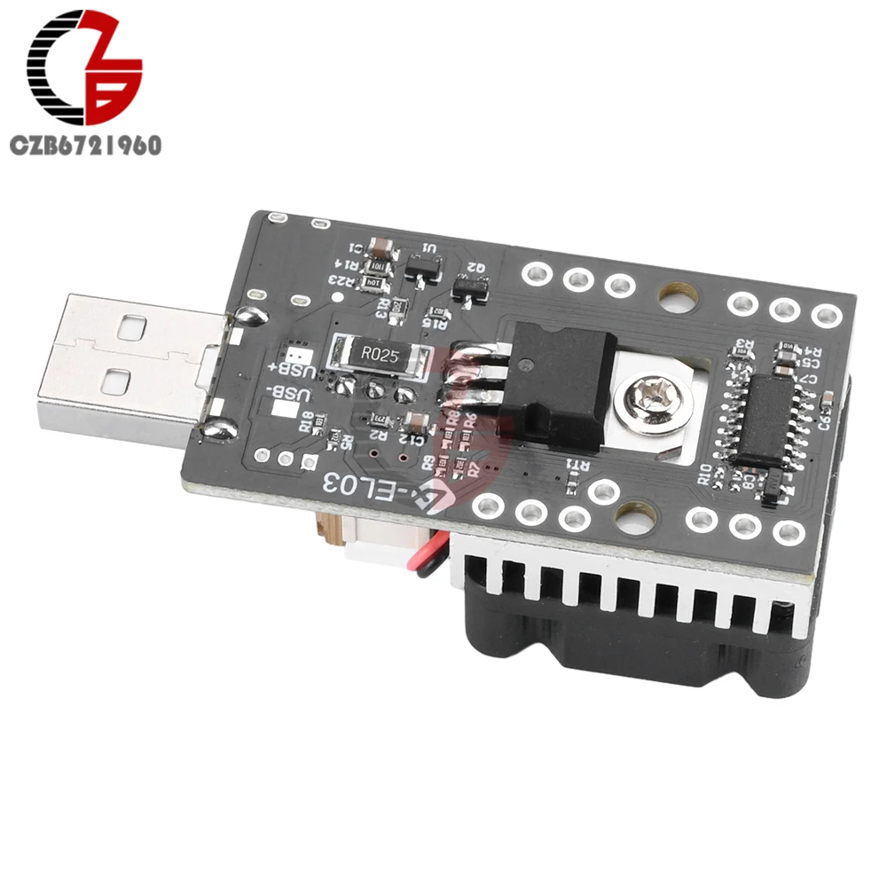 Tester di carico elettronico USB Tester della batteria Tester di resistenza del modulo di scarica di invecchiamento a corrente costante regolabile DC 3.7-20V 3A 25W