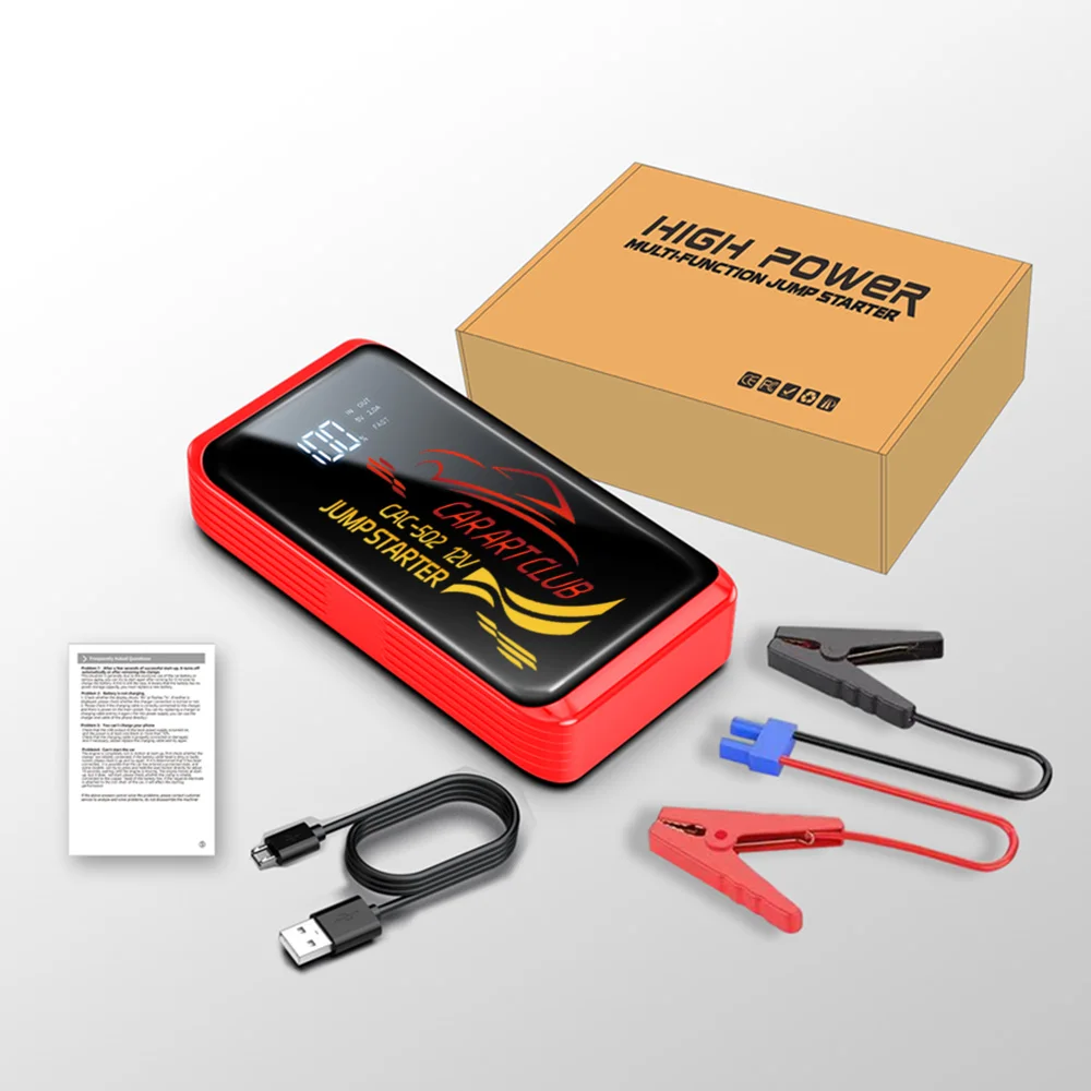 Car Jump Starter 600A 8000mAh Car Battery Charger Emergency Power Bank Booster Starting Device 12V Car Jump Starter