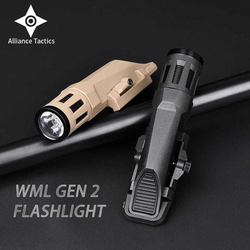 Airsoft Tactical Weapon Gun Pistol Flashlight WML X WMLX for 20mm Rail AR15 Rifle Weapons Scout Light Strobe White LED Lights