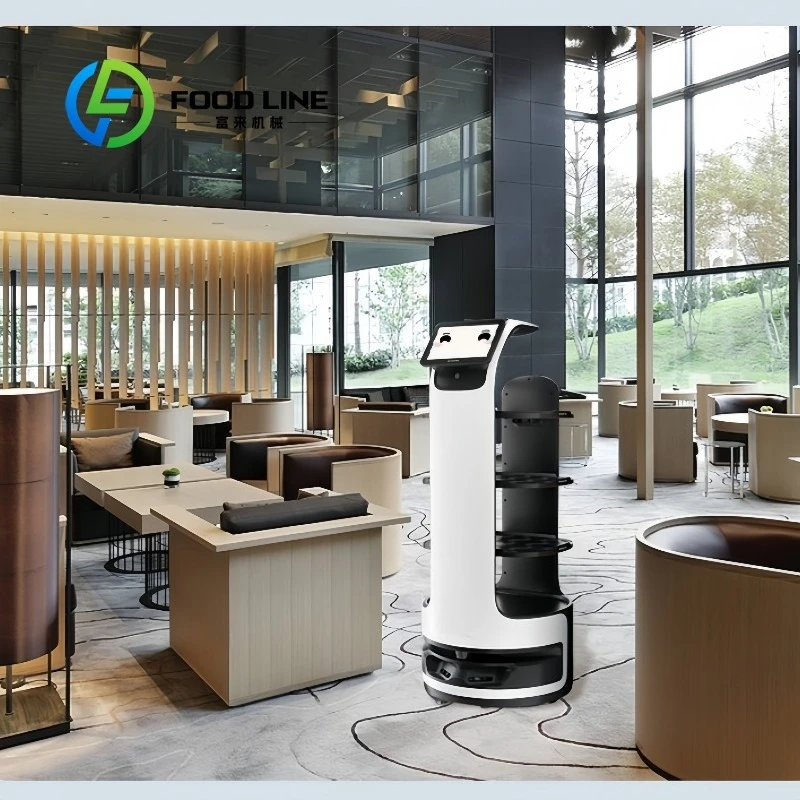 Customized Smart Food Delivery Robot Automatic Obstacle Avoidance Meal Serving Machine For Restaurant Hotel Catering Service