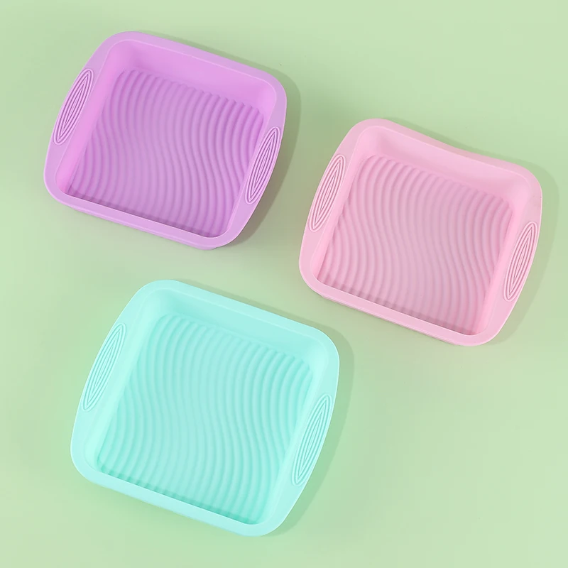 Square Cake Pan Toast Pan Bread Pan Silicone Baking Pan Baking Forms For Pastry Accessories Tools Food Grade Silicone Mould